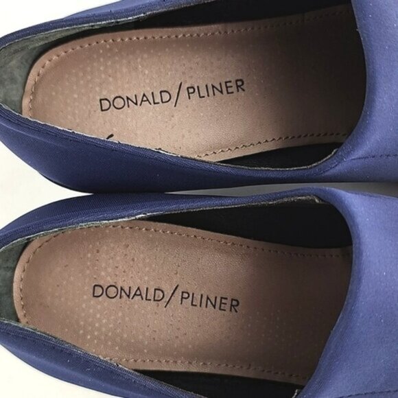 Donald Pliner Women's Cape Blue Black Wedge Platform Shoes Stretch Size 7.5M - Picture 9 of 16